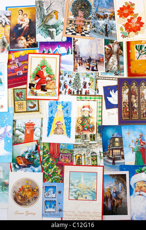 Diverses cartes de Noël Banque D'Images