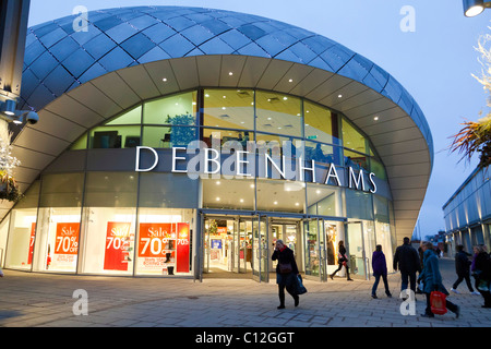 Magasin Debenhams en soir Banque D'Images