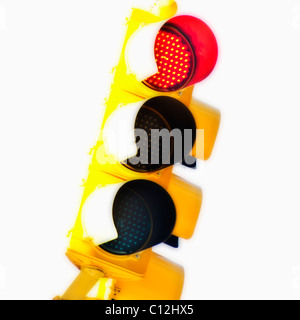 USA, New York City, Low angle view of traffic lights Banque D'Images