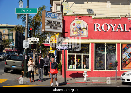 Liqueurs Royal store sur Pine Street, San Francisco CA Banque D'Images