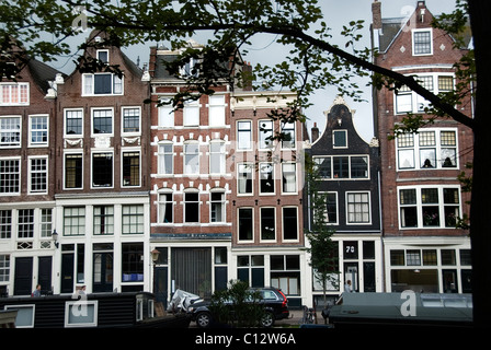 L'extérieur des bâtiments à Amsterdam, Hollande Banque D'Images