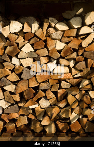 Tas de bois empilé Banque D'Images