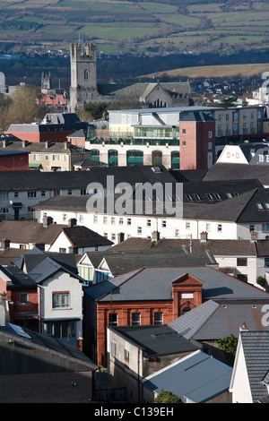 La ville de Limerick, Irlande Vue aérienne Banque D'Images