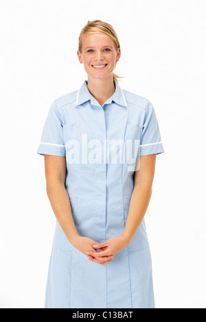 Femme médecin en studio Banque D'Images