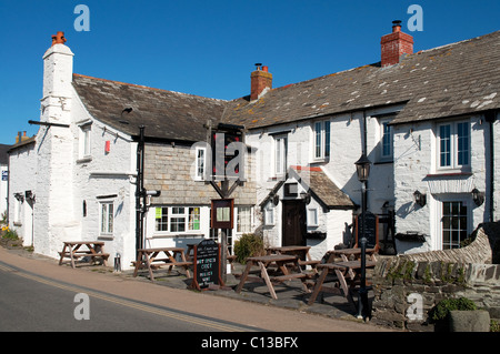 Ye Olde Malthouse un pub du 14ème siècle à Tintagel, Cornwall, UK Banque D'Images