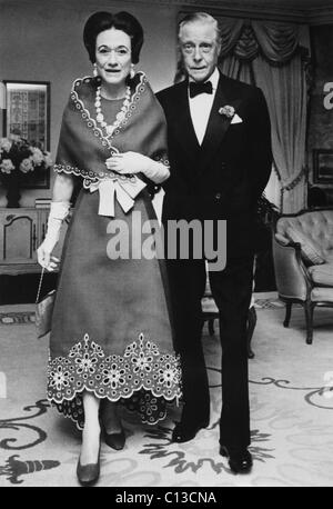 La Duchesse de Windsor, Wallis Simpson et le Prince Edward, duc de Windsor, fin des années 1960. Banque D'Images