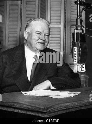 L'ancien président Herbert Hoover (1874-1964), le président des États-Unis, 1929-1933, avril 1949. Banque D'Images