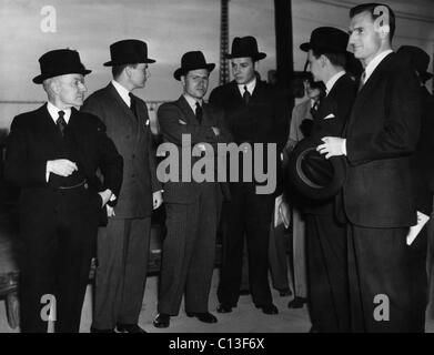 La famille Rockefeller. De gauche à droite : l'industriel John D. Rockefeller Jr. et fils David Rockfeller, Nelson Rockfeller, Winthrop Rockefeller Laurance Rockfeller, John D. Rockefeller III, Tarrytown, New York, 1937. Banque D'Images