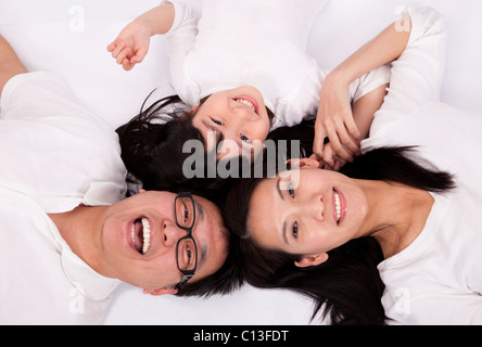 Happy asian family Banque D'Images