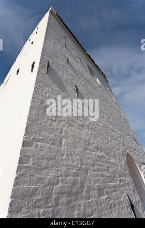 L'Tilsandede Kirke planeur murs . Une faible, voir du sable, de l'église enfouie dans les dunes près de Skagen. Banque D'Images