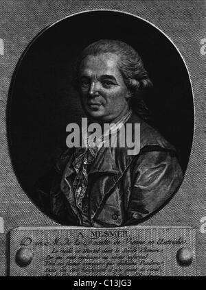 Friedrich Anton Mesmer (1734-1815). Médecin allemand estime qu'une force spirituelle il appelait la "magnétisme animal" et développé Banque D'Images