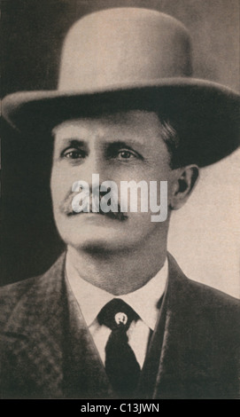 William 'Bill' Tilghman (1854-1924), livrée avec Wyatt Earp pendant la guerre Dodge City (dates), s'est rendu sur le devenir sous-US M Banque D'Images