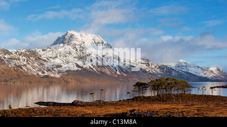 Et Slioch Loch Maree, Wester Ross, Highland, Scotland, UK. Banque D'Images