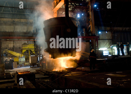 La fabrication de l'acier à Forgemasters Sheffield UK Banque D'Images