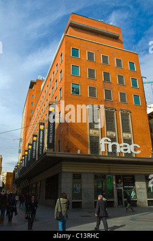 Le FNCA Musique et home electronics store à l'extérieur de la place Plaza de Callao Madrid Espagne Europe centrale Banque D'Images