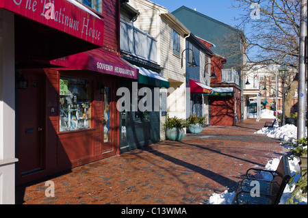 Boutiques sur Thames Street Newport Rhode Island USA Banque D'Images