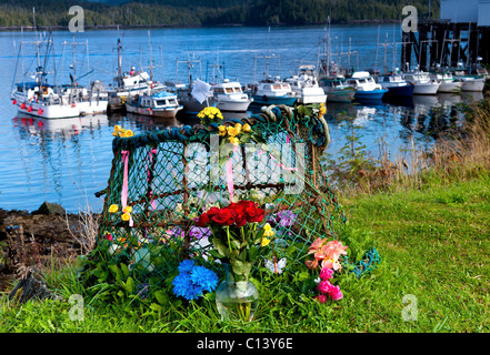 'Crab Fisherman's Memorial pour les hommes perdus en mer." Banque D'Images