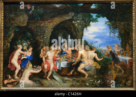 La Fête de Acheloüs, ca 1615, par Peter Paul Rubens, flamand, et Jan Brueghel l'ancien, Banque D'Images