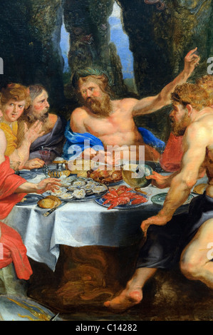 Détail : La Fête des Acheloüs, ca 1615, par Peter Paul Rubens, flamand, et Jan Brueghel l'ancien, Banque D'Images