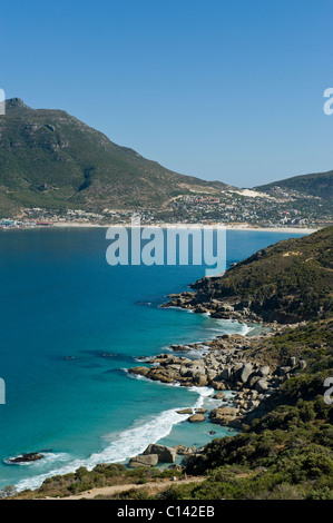 La ligne de côte de Hout Bay, Cape Town, Afrique du Sud Banque D'Images