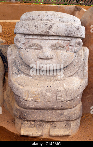Prises au site archéologique de San Agustín, Colombie, Amérique du Sud, site du patrimoine mondial de l'UNESCO, l'Alto de los Idolos Banque D'Images