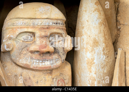 Prises au site archéologique de San Agustín, Colombie, Amérique du Sud, site du patrimoine mondial de l'UNESCO, dans département du Huila (la pelote basque) Banque D'Images