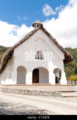 Archéologiques Tierradentro, Colombie, de la place principale et l'église coloniale Banque D'Images