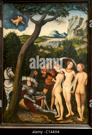 Le jugement de Paris, peut-être ca. 1528, par Lucas Cranach l'ancien, Banque D'Images