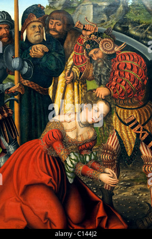 Le martyre de Sainte Barbara, ca. 1510, par Lucas Cranach l'ancien Banque D'Images
