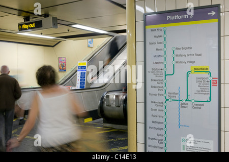 Liverpool, Merseyside, Merseyrail UK Banque D'Images