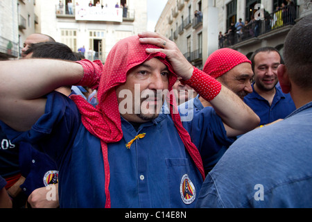 En participant au festival tour de la Catalogne, Espagne Banque D'Images
