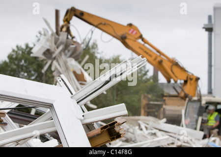 Usine de recyclage de PVC, Manchester, UK Banque D'Images