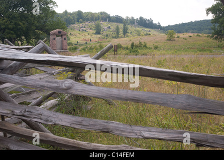 LITTLE ROUND TOP DE PLUM RUN VALLEY Gettysburg en Pennsylvanie États-unis D'AMÉRIQUE Banque D'Images