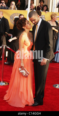 Eva Longoria Parker, Tony Parker 15e édition annuelle des Screen Actors Guild Awards tenue au Shrine Exposition Center - Arrivées Los Banque D'Images