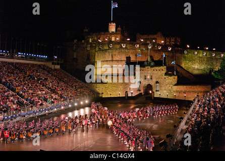 Le tattoo militaire le château d'ÉDIMBOURG EDINBURGH SCOTLAND UNITED KINGDOM Banque D'Images