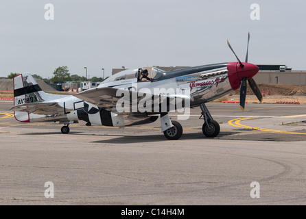 P51 Mustang WW2 RÉPUBLIQUE PLAN DOMAINE LONG ISLAND NEW YORK USA Banque D'Images