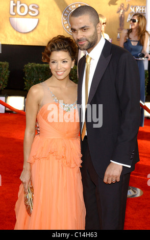 Eva Longoria Parker et Tony Parker 15e édition annuelle des Screen Actors Guild Awards tenue au Shrine Exposition Center - Arrivées Los Banque D'Images