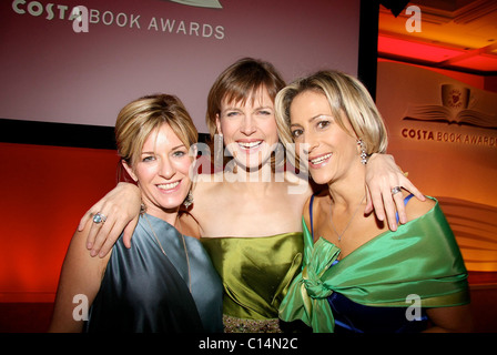 Andrea Catherwood, Emily Maitlis et Katie Derham 2008 Costa Livre de l'année s'est tenue à l'Hôtel Intercontinental - intérieur Banque D'Images