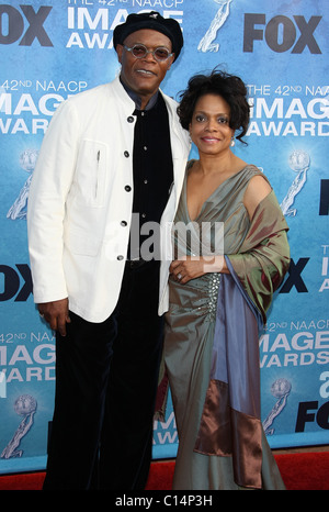 SAMUEL L. JACKSON GUEST 42ÈME NAACP IMAGE AWARDS : DOWNTOWN LOS ANGELES CALIFORNIA USA 04 Mars 2011 Banque D'Images