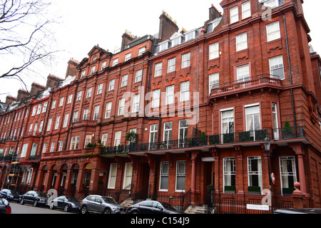 Cadogan Square Knightsbridge Chelsea maisons de briques rouges Banque D'Images