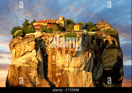 Monastère Aghia Triada, Monastères des Météores, Thessalie, Grèce continentale, Banque D'Images