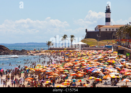 Le Farol de Barra (Phare), Forte de Santo Antonio da Barra, Salvador, Brésil Banque D'Images