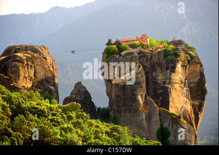 Monastère Aghia Triada, Monastères des Météores, Thessalie, Grèce continentale, Banque D'Images