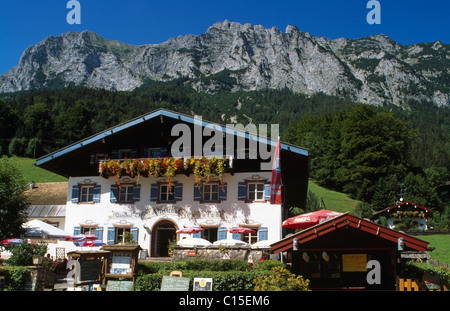 Hotel Alpenhof à Hintersee, Ramsau Berchtesgadener Land, ou d'un comté, Bavaria, Germany, Europe Banque D'Images