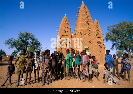 Mosquée d'argile, pays dogon, Mali, Afrique Banque D'Images