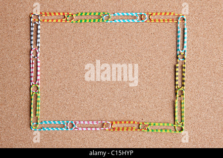 Clips multi couleur disposés en forme rectangle Banque D'Images