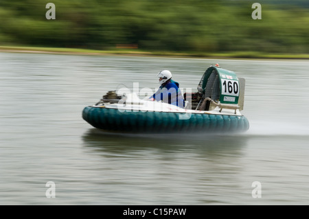 Course d'aéroglisseurs à Rother Valley Country Park Banque D'Images