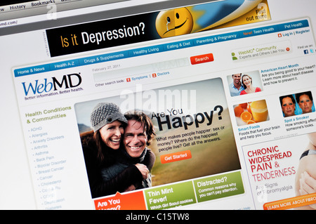 WebMD health and medical news et site d'information Banque D'Images