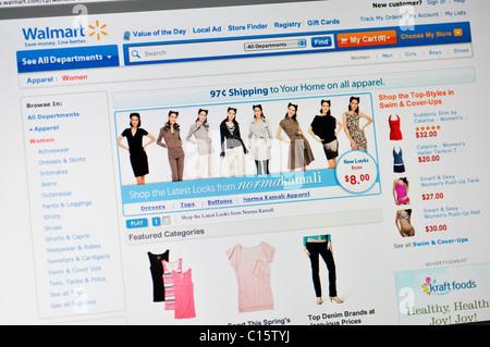 Le site web du magasin Walmart Banque D'Images