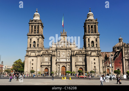 Catedral Metropolitana dans le district de Zocalo, Mexico, Mexique Banque D'Images